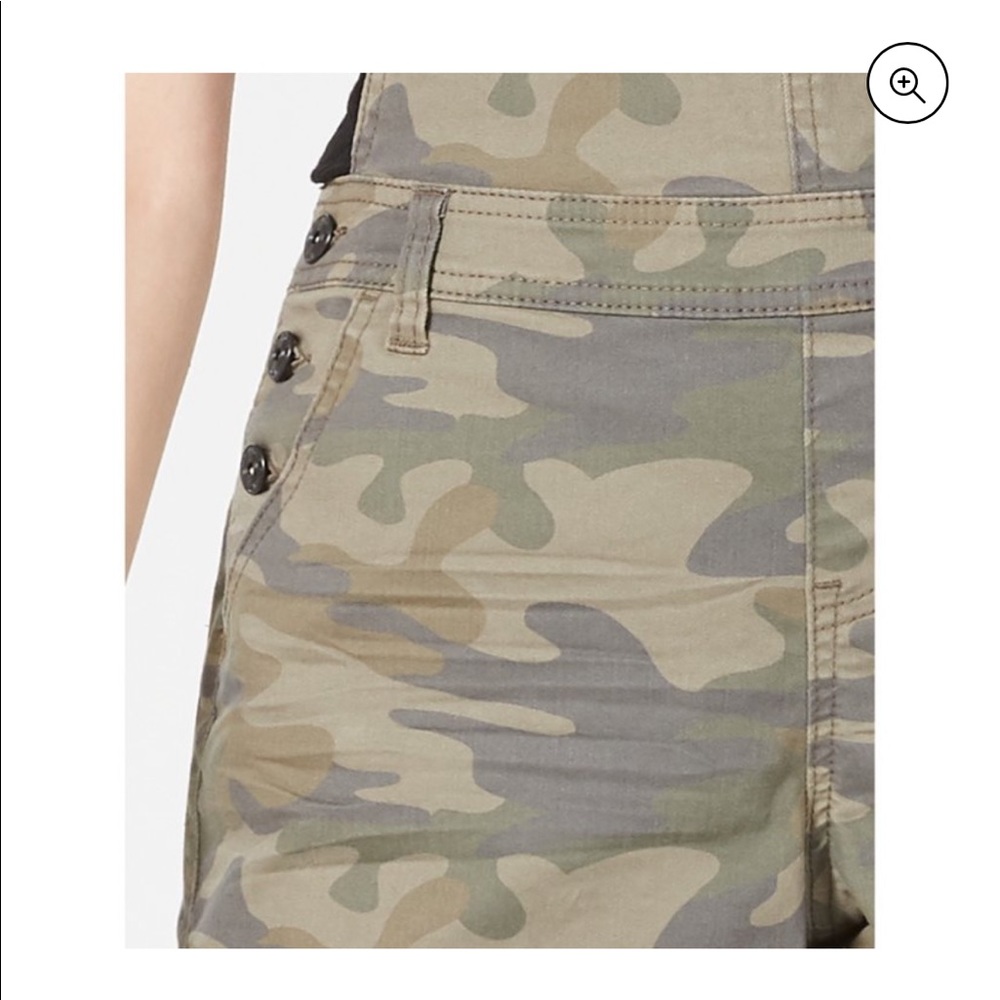 Vanilla Star Camo Cut-off Overall Shorts - Picture 7 of 9